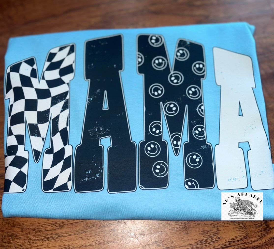 Checkered Smiley Mama