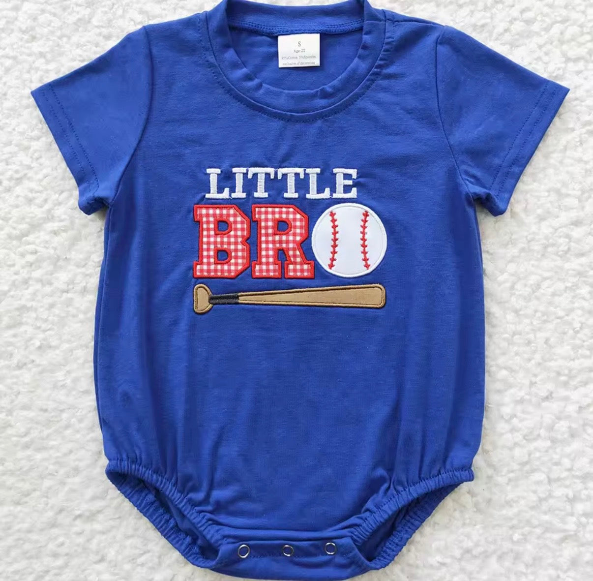 Embroidered Baseball Little Bro Bubble